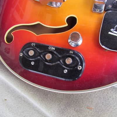 1960's Sano S-90 Semi Hollow Body Guitar W/OHC Cherry Sunburst Made In Italy Sano Wacky Guitar image 11
