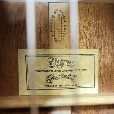 Vintage 1991 Sigma Martin DM-4S by C.F. Martin Acoustic Electric Guitar Korea Sunburst Pro Setup New Strings Original Hard Shell Case image 4
