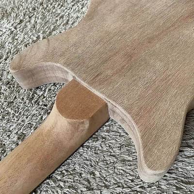 Mahogany Wood Guitar Double Cutaway Body with Mahogany Wood Neck, Rosewood Fingerboard image 12