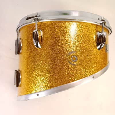 Slingerland 12,8,10,13"Gold Sparkle Marching Quads-Tom Drums Vintage 70s 5Ply US image 10