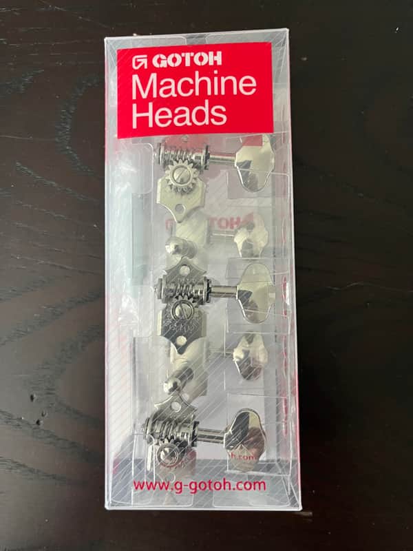 Gotoh SEP700-06M Open-Gear Slot Head Keys Scalloped Buttons 3X3 - NICKEL image 1