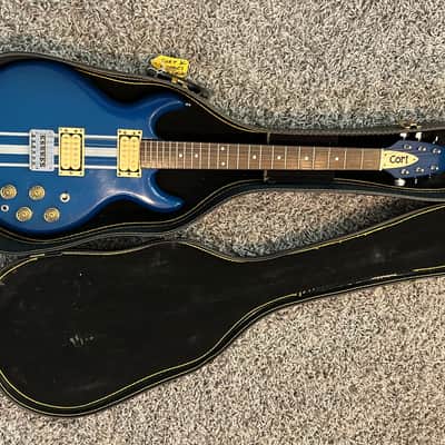 Vintage Cort Double Cutaway Electric Guitar - Case image 1