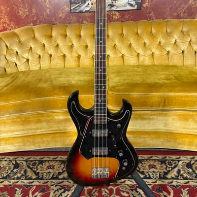 Teisco Electric Bass - Sunburst w/bag image 1
