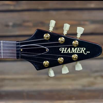 Hamer Korina flying V mid 90's - transluscent Red image 4