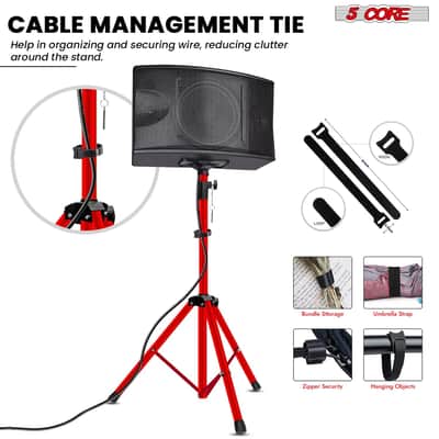 5 Core Speaker Stand Height Adjustable 54" Heavy Duty PA DJ Tripod Studio Monitor Stands image 1