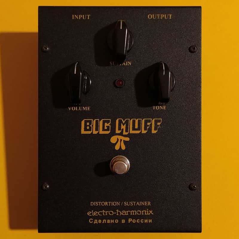 Electro-Harmonix Sovtek Black Russian Big Muff π V8 near mint w/wooden box, catalog, sticker & battery clip converter image 1