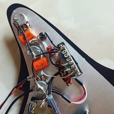 HSS Strat Style Guitar Dual Rail Pickups Guitar Prewired Loaded Pickguard image 3