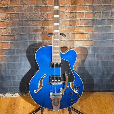 Ibanez AFS75T-TBL Tremolo Artcore Transparent Blue w/ Aftermarket HSC image 1