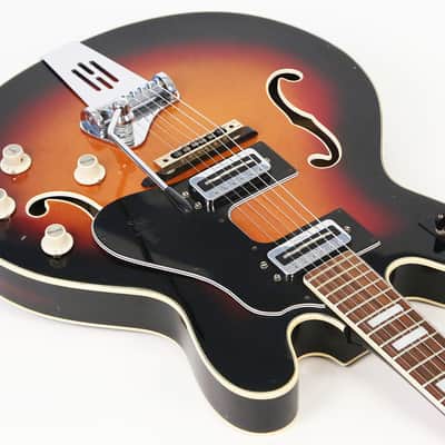 1967 Hofner 4572/V2 Verithin Hollowbody Electric Guitar - 100% All Original, Super Clean! image 4