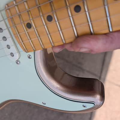 Fender American Professional Classic Stratocaster - Faded Firemist Gold image 14
