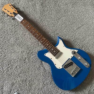 Blue Mini Electric Guitar, Solid Basswood Body, Maple Neck, Rosewood Fingerboard image 2