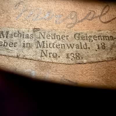 Mathias Neüner Mittenwald Violin - Mid to Late 1800s image 6