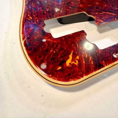 Vintage ‘60’s Style Celluloid Nitrate Tortoise Fender Precision Bass Pickguard Celluloid Tortoiseshell Custom Relic'd image 7