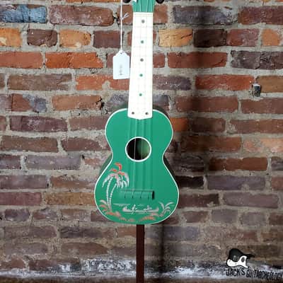 Harmony "Island Stencil" American Made RARE Soprano Ukelele (1950s, Green) image 4