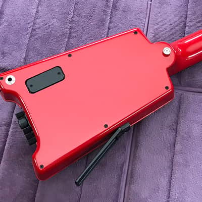 Vintage Left-Handed Red Steinberger GL4T TransTrem Guitar - Restored by Jeff Babicz! - HeadlessUSA image 2