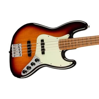 Fender Player Plus Jazz Bass Guitar, PF FB, 3-Color Sunburst image 5