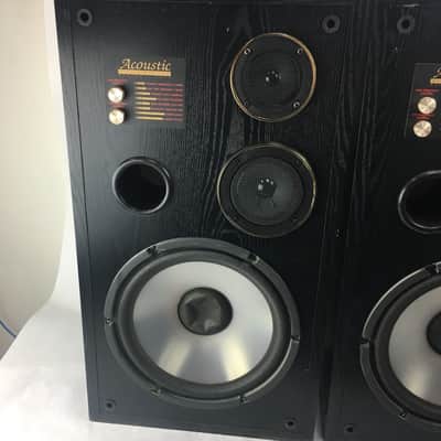 Black Acoustic Studio Monitor Stereo Speakers Series 3311 | Reverb