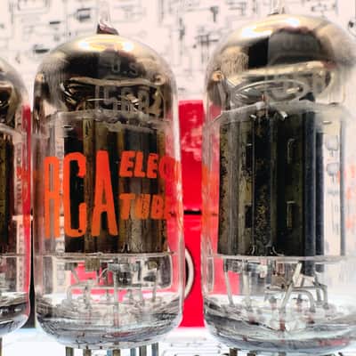 RCA 5687 Black Plate Matched Quad - 1960s NOS | Audio Driver image 9