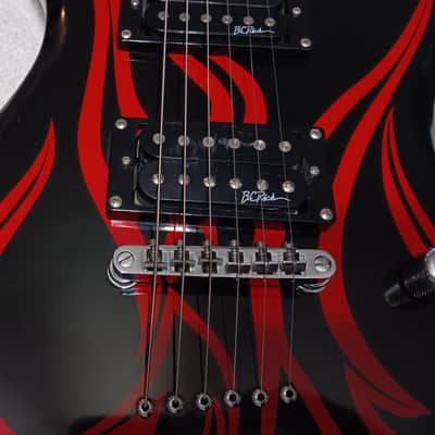 B.C. Rich Kerry King Sinature Series Electric Guitar - Black/Red Flame image 4