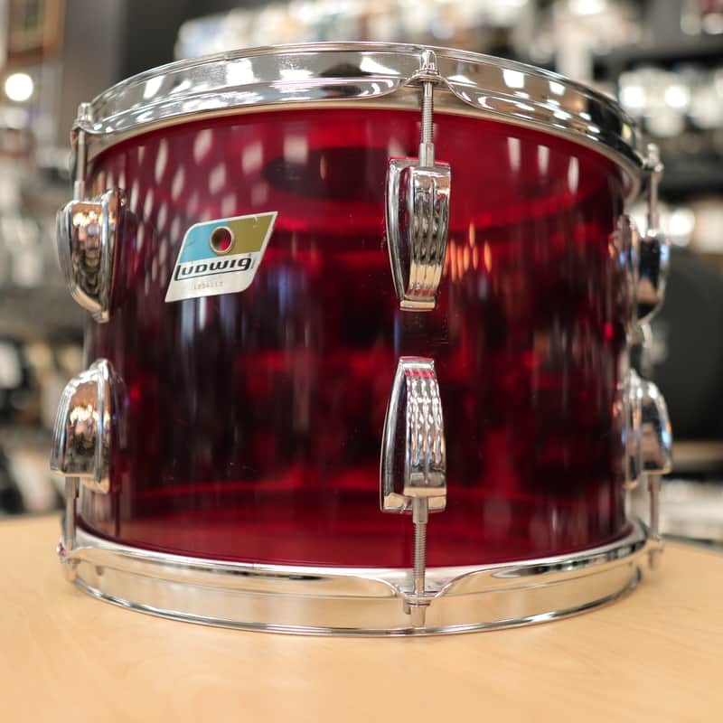Vintage 70s Ludwig 9x13" Vistalite Tom (Red Acrylic) image 1