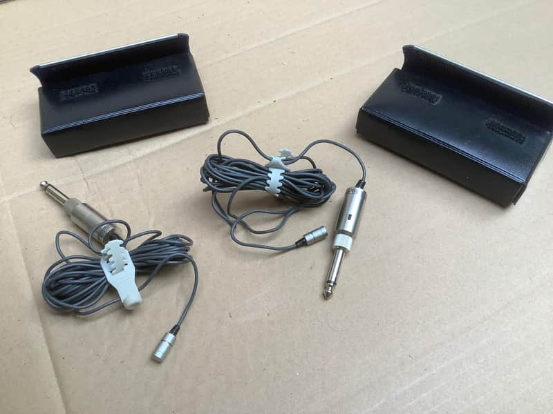 2 x Sony ECM-150T Japan vintage ! Condenser Microphone w/ Case / lavalier pin mic image 1