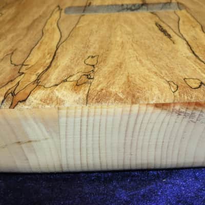 Spalted Maple Top / 40yr Aged Pine Strat body - Standard - 3lbs 4oz #3673  USA IMPORT CHARGES INCLUDED image 5