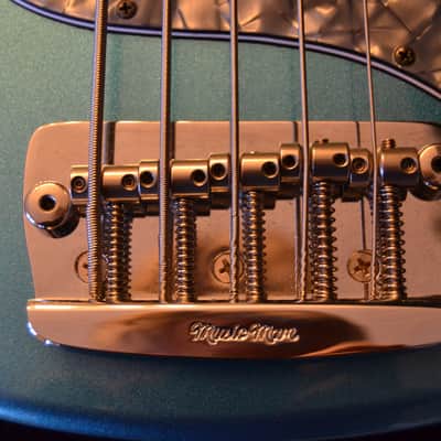 Ernie Ball Music Man Stingray HH 5 Family Reserve 2010 Turquoise Pearl image 7