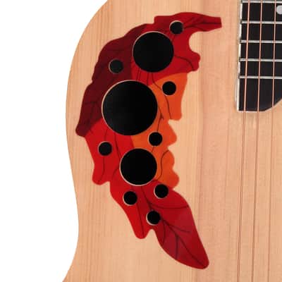 41 inch Cutawary Round Back Acoustic Guitar Spruce Top Grape Hole 2020s - Burlywood image 12