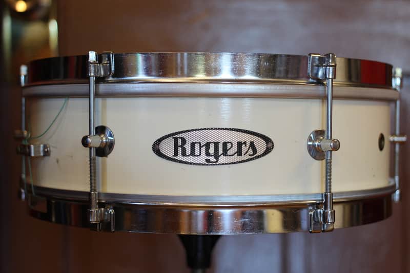 1960s Rogers Classmate Snare Drum in White Lacquer 4"x13" image 1