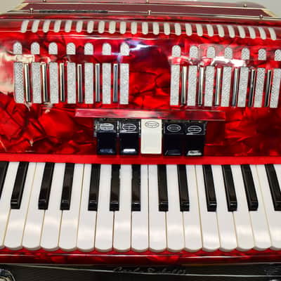 Carlo Robelli Piano Accordion, Red w/ Case & Straps image 2