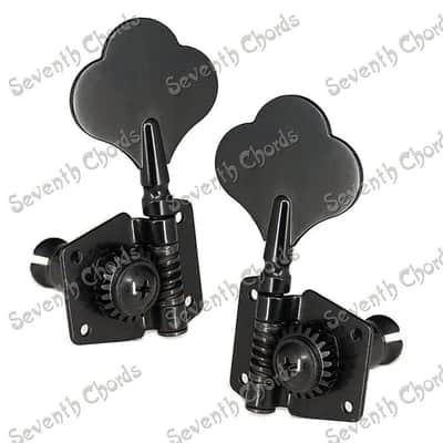 4R+1L Black 5 String Open Gear Bass Tuning Pegs Machine Heads image 2