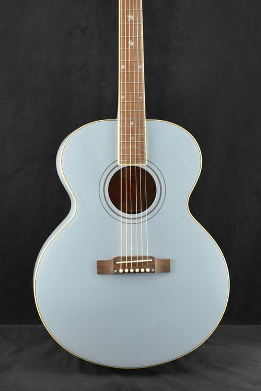 Epiphone IGC J-180 LS Long-Scale Frost Blue (Includes Hard Case) image 1