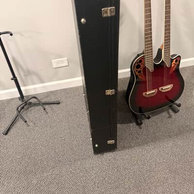 Ovation CSE225 Celebrity Double Neck 2010s Ruby Red Burst image 13