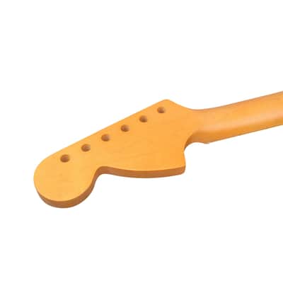 [Light Yellow Matte] 22 Fret Guitar Handle/Fretboard/Neck for ST Style (Large-Headstock, Maple) Peach Wood Tube, price include the import duty for US buyer image 6