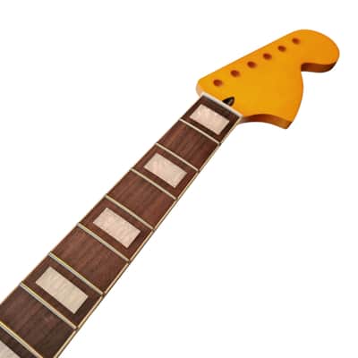 Strat Style neck Maple with rosewood fretboard - Big Headstock 70s (Nitro Satin) image 6