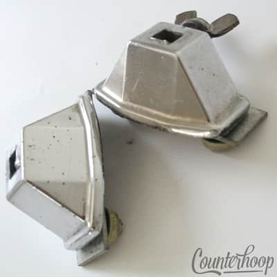 Ludwig 3/8"Smaller Square-Spur Bass Drum Mounts Super Classic Chrome Vintage 70s image 2