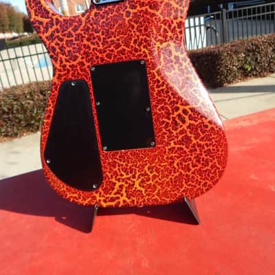 Jackson Dinky 1988 Fire Lava Crackle Signed By Grover OHSC image 8
