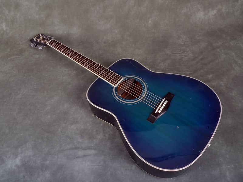 Yamaha FG-422 OBB Acoustic Guitar - Oriental Blue Burst - 2nd | Reverb