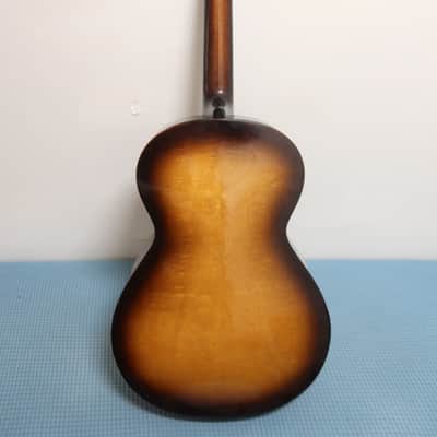 Vintage 1960s  Framus Parlor Model 5/10 "Serenade" Small Body Acoustic Guitar West Germany Clean Original Fuax Gator Case Hang Tags & Original Pick WOW image 7