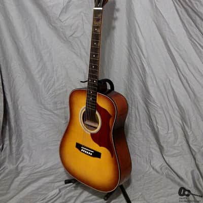 Vintage Global Acoustic Guitar (1970s, Sunburst) image 7