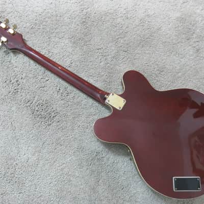 Vintage 1960s Teisco MIJ Ventura Hollow Body Electric Guitar 335 Wine Red Clean Gretsch Gibson Clone image 8