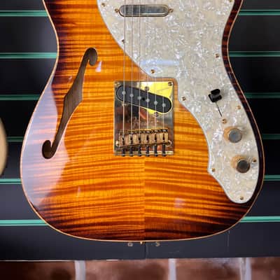 Fender Select Telecaster Thinline 2013 Violin Burst Semi-Hollow Electric Guitar image 4