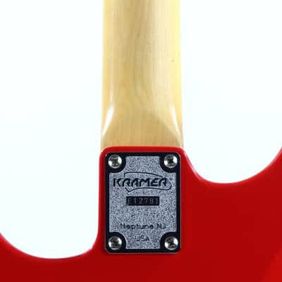 1987 Kramer E.E. Pro 1 Elliot Easton RED Signature Super Strat -- White Pickguard, Stratocaster 1980's image 16