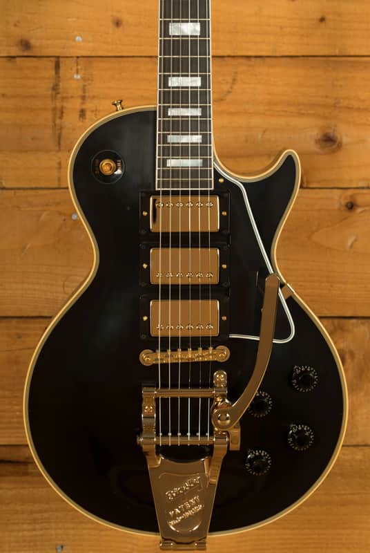 Gibson Custom 1957 Les Paul Custom Reissue 3-Pickup Bigsby | Ebony - VOS image 1