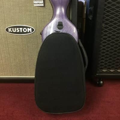 WCS Cello-Shaped VIOLIN upgraded Fiberglass Pro Case 4/4 Brushed Purple image 5