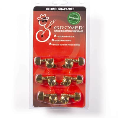 Grover 505G Mini Roto-Grip Locking Rotomatic Tuners 3+3, Gold Finish image 2