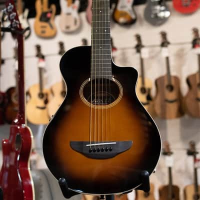 Yamaha APXT2 3/4-Size Thin-Line Cutaway Acoustic/Electric Guitar - Old Violin Sunburst with Gig Bag image 2