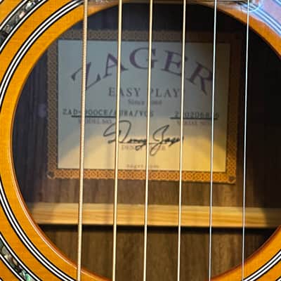 Zager ZAD900CE Solid Spruce/Rosewood Acoustic Electric AURA Pro Series 50th Anniversary image 3