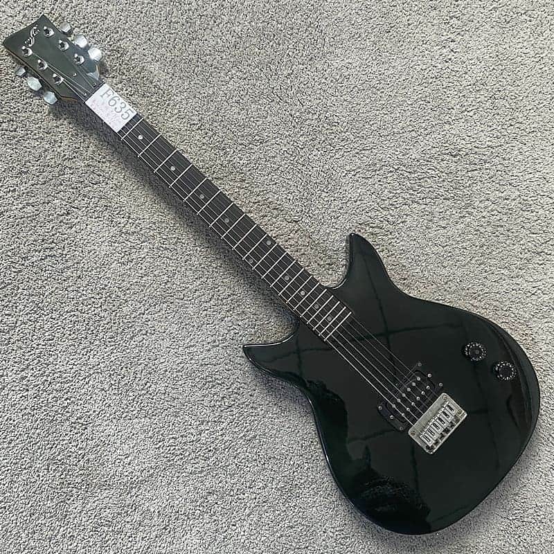 FirstAct Electric Guitar in Black, Basswood Body and Maple Neck, Rosewood Fretboard 22 Frets, Single Humbucker Pickup image 1
