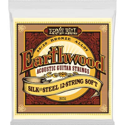 Immagine Ernie Ball 2051 Earthwood 80/20 bronze silk&steel/12 cordes 9-46 - 1